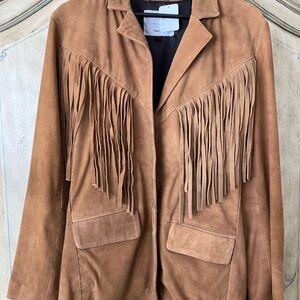 Beautiful 100% suede fringed women’s jacket